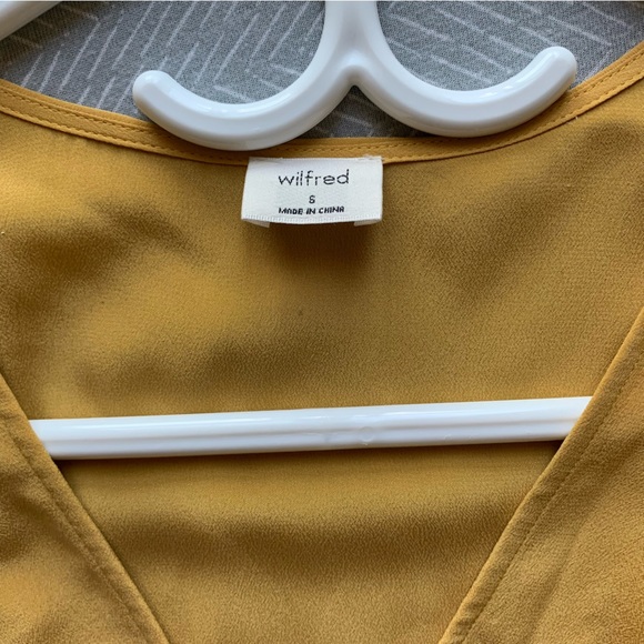 Aritzia Wilfred Mirabelle midi dress in Cairo yellow NWOT fits sz small - Picture 5 of 6